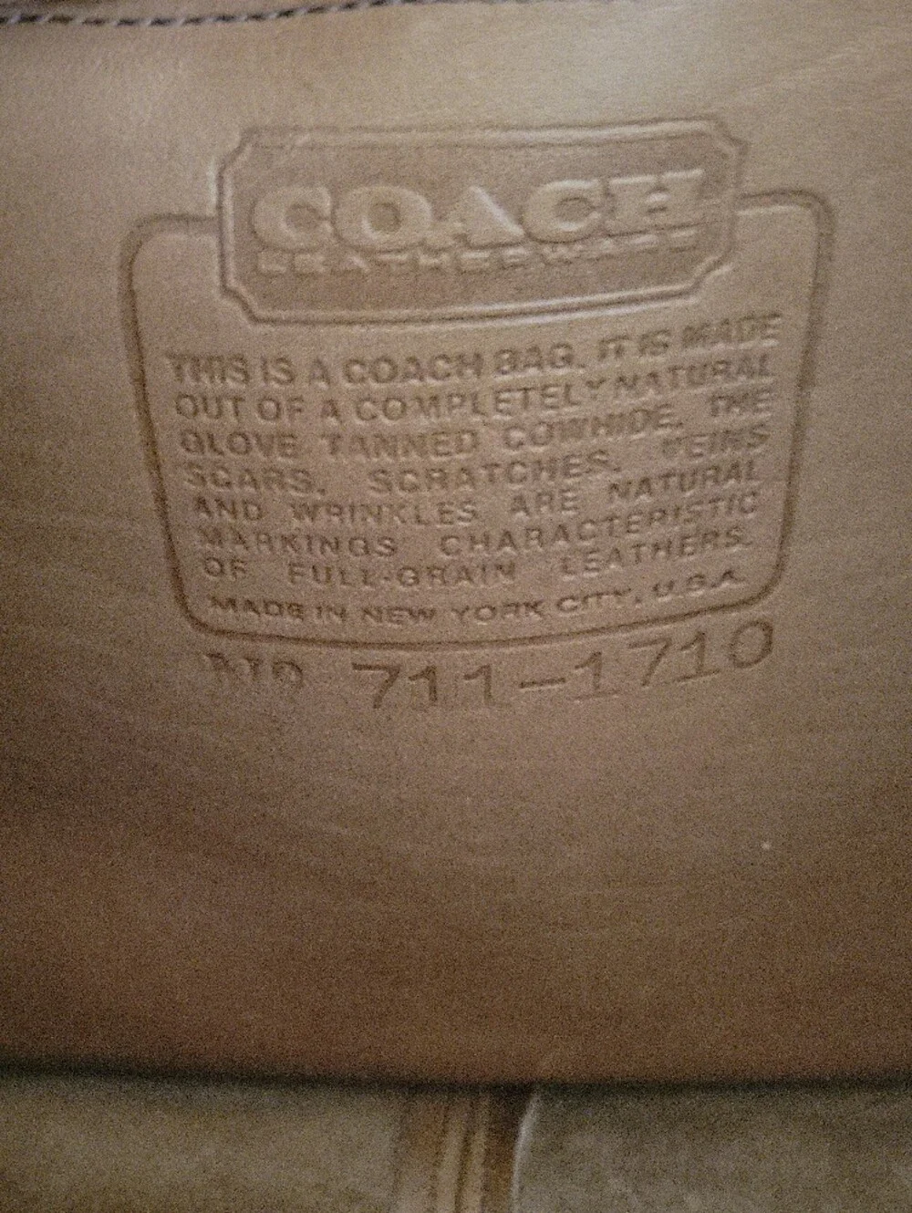 Vintage Coach Convertible Clutch In Putty with Solid Brass Turn-Lock